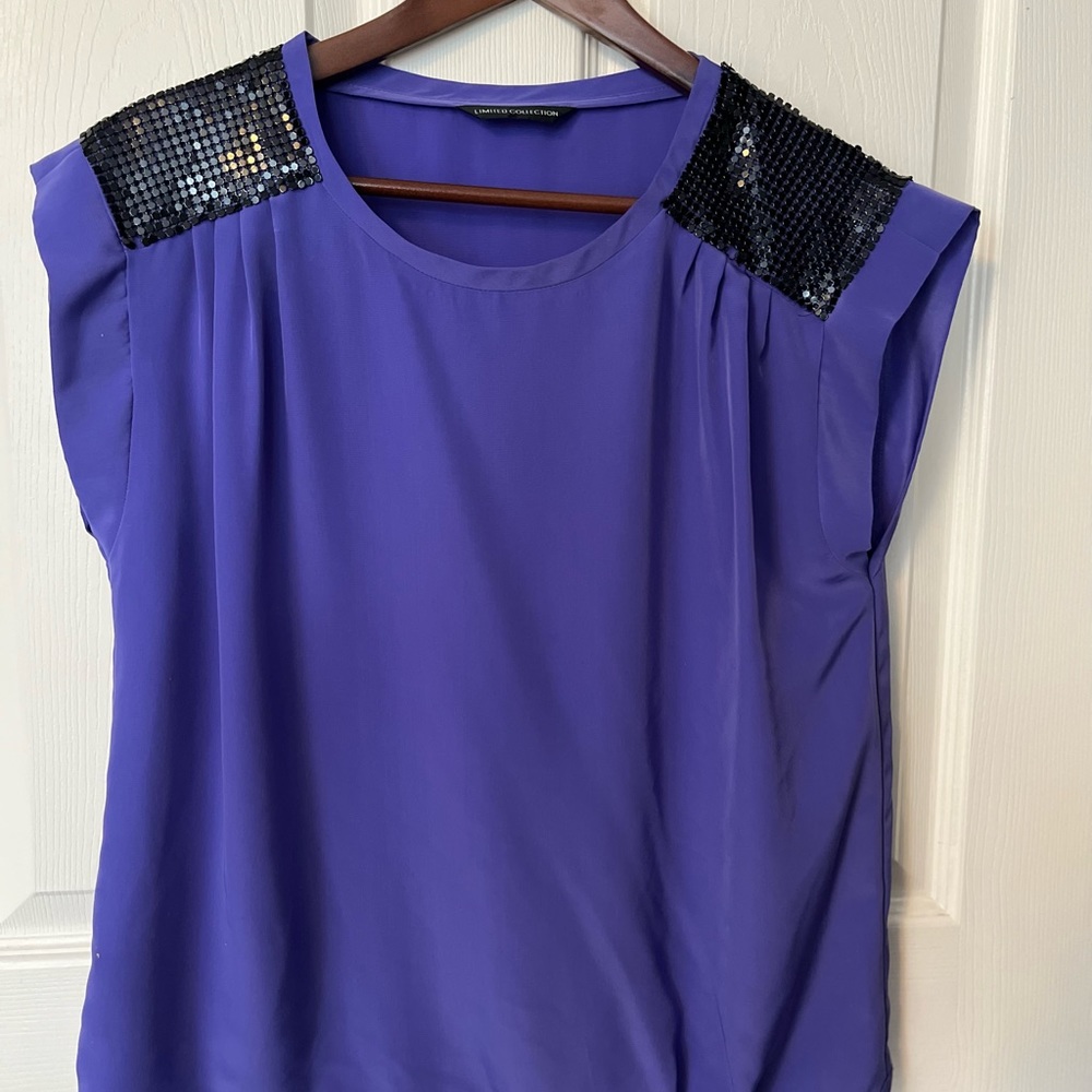 Ladies Cap Sleeve with Sequins